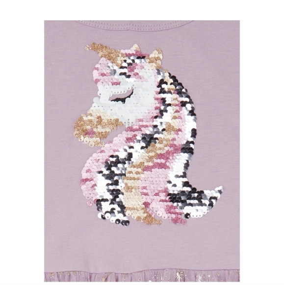 NWT Wonder Nation Long Sleeve Tutu dress with Sequined Unicorn Sz 14-16 - Picture 3 of 12